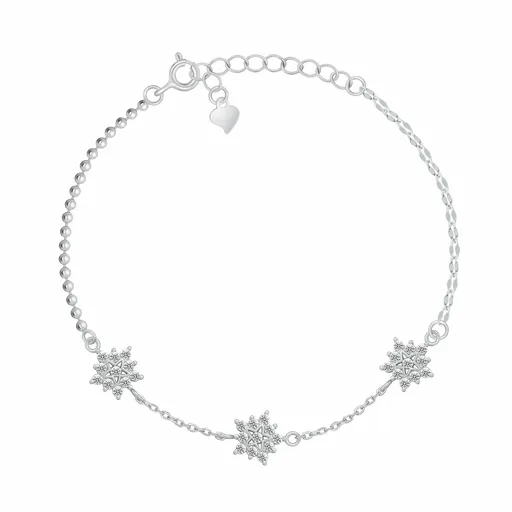 Brilio Silver Designový stříbrný náramek Hvězdičky se zirkony BRC249W