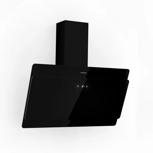 Klarstein Aurica 90, digestoř, 90 cm, nástěnná, 620 m³/h, LED, dotykové ovládání, sklo, černá