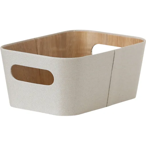 Kitchisimo Sada 2 úložných košíků 26 × 18 × 11 cm, krémová, S