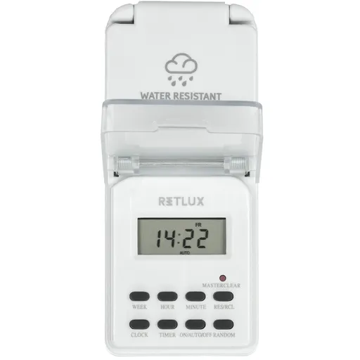 Retlux RST 15DOUT Digitální časový spínač voděodolný, 16 programů
