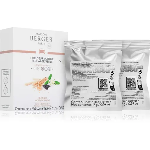 Maison Berger Paris Quintessence Golden Wheat vůně do auta – náhradní náplň 2x17 g