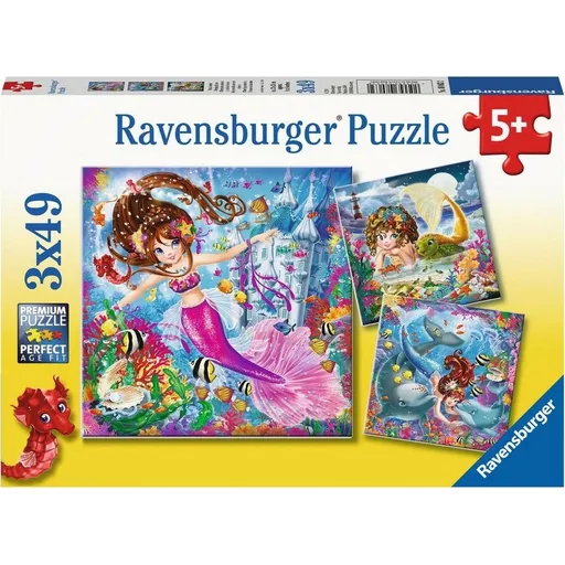 Ravensburger puzzle 080632 Mořské víly 3x49 dílků