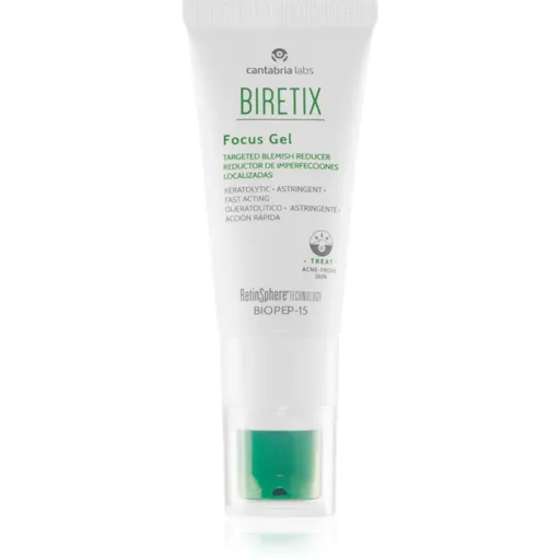 Biretix Treat Focus Gel hydratační a zklidňující gel pro mastnou pleť se sklonem k akné 15 ml