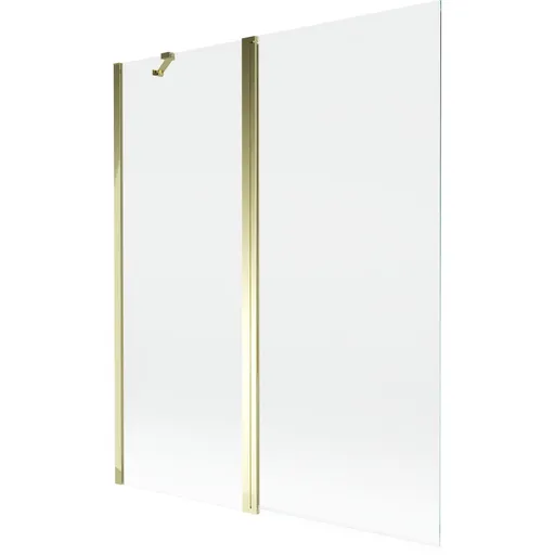 MEXEN MIST vanová zástěna 140x150 cm 6mm f+s, zlatá, čirá 8A9-140-011-50-00