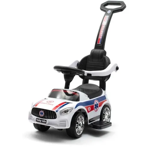 BABY MIX AMBULANCE Dětské odrážedlo s vodící tyčí, bílá, velikost