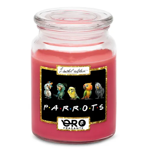 Svíčka Parrots (Vůně svíčky: Višně v čokoládě)