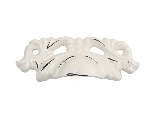 Krémová antik litinová úchytka - 10*2*3,5 cm Chic Antique