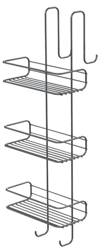 CHROM LINE police do sprchy závěsná, 240x490x220mm, černá mat