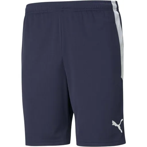 Puma TEAM LIGA TRAINING SHORTS Pánské fotbalové kraťasy, tmavě modrá, velikost