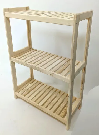 Krušnohorský nábytek Dřevěný regál 3P50 50 x 93 x 33 cm borovice