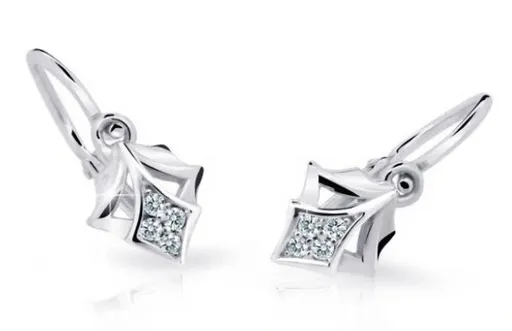 Cutie Jewellery Dětské náušnice z bílého zlata C2220-10-X-2 bílá