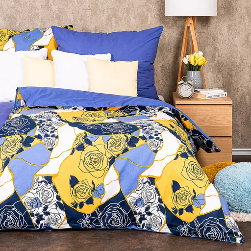 4Home Bavlněné povlečení Blue rose, 220 x 200 cm, 2 ks 70 x 90 cm