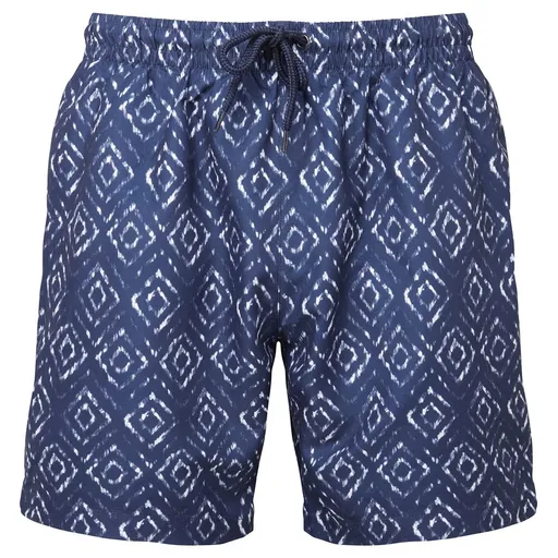WOMBAT® Pánské koupací šortky - Tmavě modrá / bílá / aztec | L