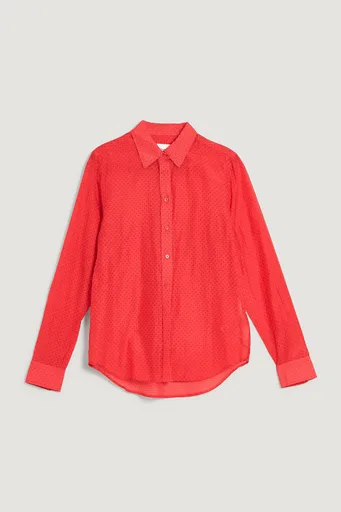 KOŠILE GANT REG PRINTED GINGHAM COT SILK SHIRT BOLD RED