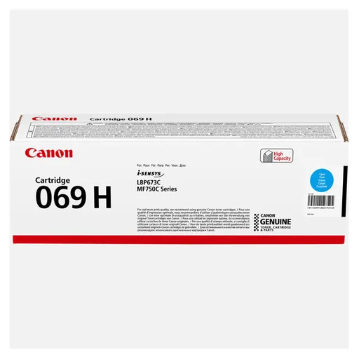 CANON 069H C - originální toner, azurový, 5900 stran