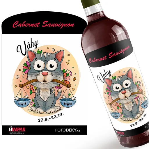 Víno Kočičí znamení – váhy (Druh Vína: Červené víno)