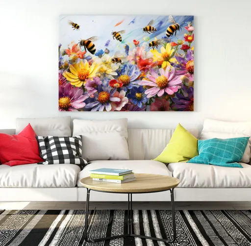 Obraz Včely art (Rozměr obrazu: 120x80)