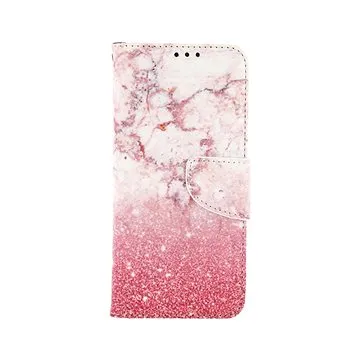 TopQ Pouzdro Xiaomi Redmi Note 11 knížkové Růžový mramor 73636 (Sun-73636)