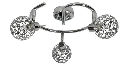 Stropní lampa Puzzle 3x40W G9, spirálová, chromovaná