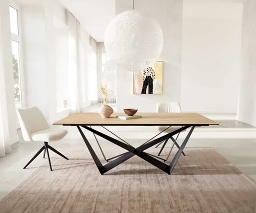 Jídelní stůl Edge 200x100 keramika Laminam® Sabbia křížová