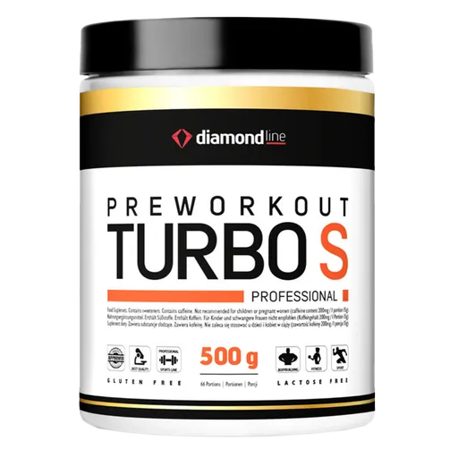 HiTec Nutrition Diamond line Turbo S preworkout 500g - pomeranč