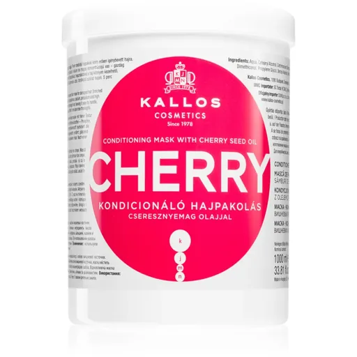 Kallos KJMN Professional Cherry hydratační maska pro poškozené vlasy 1000 ml