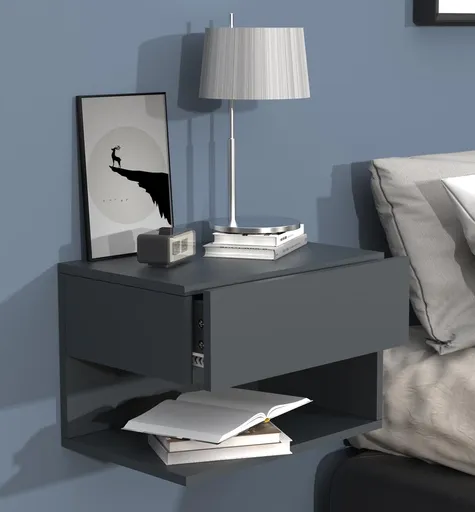 VCM Noční stolek Usal XL 45, antracitový