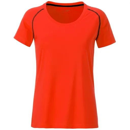 James & Nicholson (Daiber) Dámské funkční tričko JN495 - Jasně oranžová / černá | XL