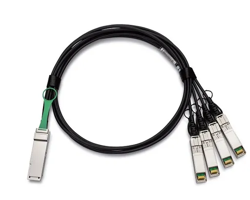 Dell Networking Cable 40GbE (QSFP+) to 4 x 10GbE SFP+ Passive Copper Breakout Cable 3 Meters Customer Install