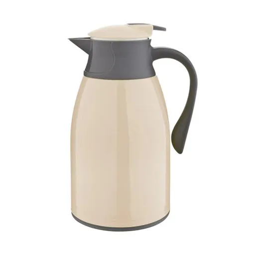 Plastová termoska s dávkovacím uzávěrem TORO 1000ml skleněná vložka Varianta: BÉŽOVÁ