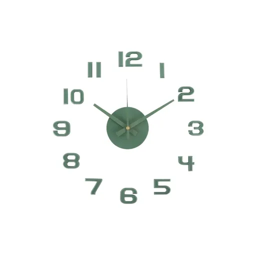 Karlsson 6001GR designové samolepicí hodiny zelená, pr. 40 cm