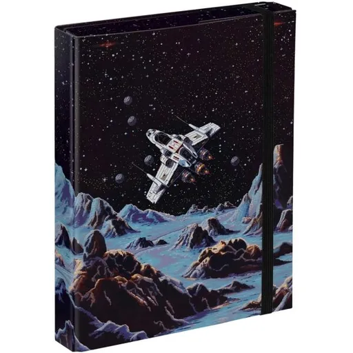 BAAGL PIXEL SPACE Desky na školní sešity A5, černá, velikost