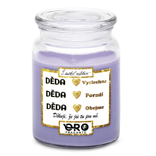 Svíčka Děda poradí (Vůně svíčky: Levandule)