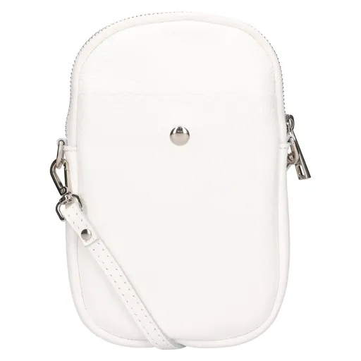 Dámská kožená kabelka na mobil a doklady Italia Monea - bílá