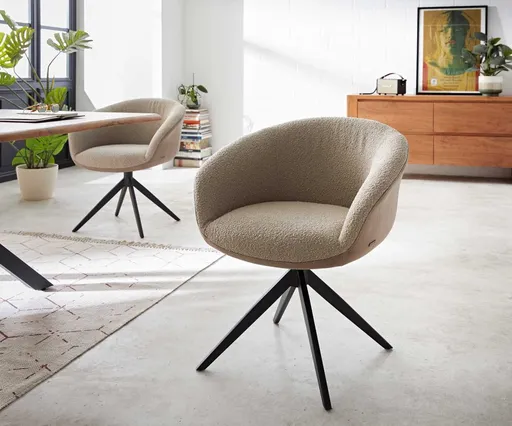 Otočná židle Vinka-Flex s područkami křížová podnož široká kov