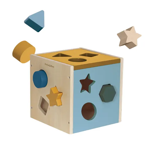 PETITE&MARS Hračka dřevěná třídící Gravity Wood of Mars 12m+ Cosmic Blue