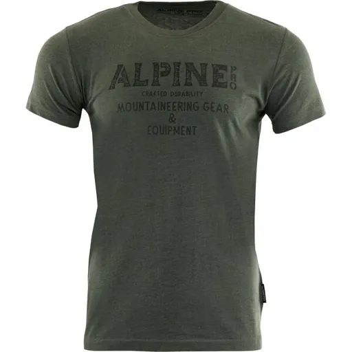 ALPINE PRO BREGAR Pánské triko, khaki, velikost