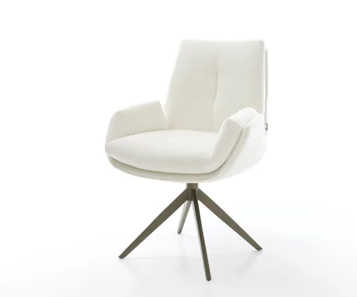 Jídelní židle Clea-Flex bouclé měkký béžová široká křížová