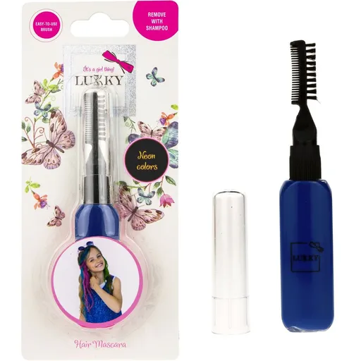 LUKKY řasenka na vlasy modrá