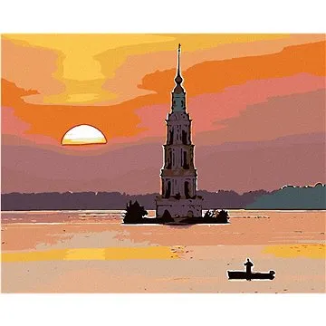 Diamondi - Diamantové malování - OZDOBNÝ MAJÁK A RYBÁŘ, 40x50 cm, Vypnuté plátno na rám (603602B)