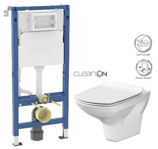 GEBERIT DuofixBasic bez tlačítka + WC CERSANIT CLEANON CARINA + SEDÁTKO 458.103.00.2 X CA3