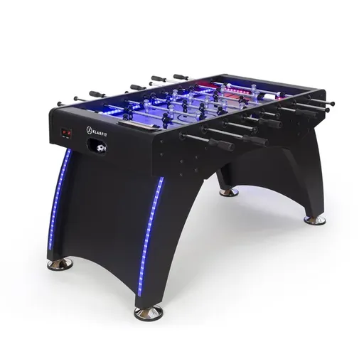 KLARFIT Arrowhead, stolní fotbálek, 117 x 68, LED osvětlení, automatické počítání gólů, černý