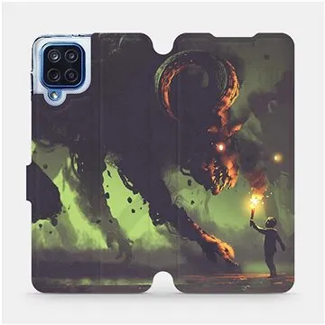 Flipové pouzdro na mobil Samsung Galaxy M12 - VA08P Příšera a kluk s pochodní (5903516734870)