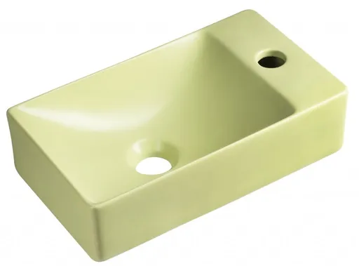 SAPHO MARGITHA keramické umývátko 38x22cm, otvor pro baterii vpravo, pistáciová MGT38223