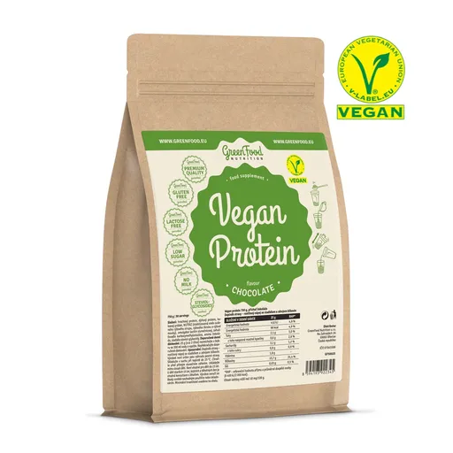 GreenFood Nutrition Vegan protein příchuť čokoláda 750 g