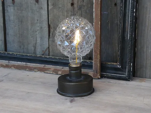 Dekorační stolní lampička Nostalgic Led - Ø 8*17cm  Chic Antique