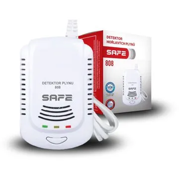 Detektor hořlavých a výbušných plynů SAFE 808 - hlásič zemního plynu (SAFE 808)