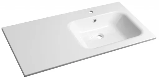 SAPHO ARECA umyvadlo, litý mramor, 101x51,5cm, pravé, bílá AC101R