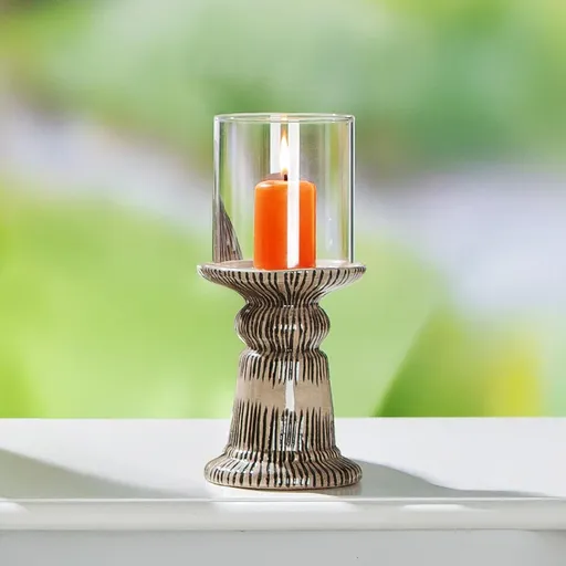 Gilde Keramický svícen Pula, krémový