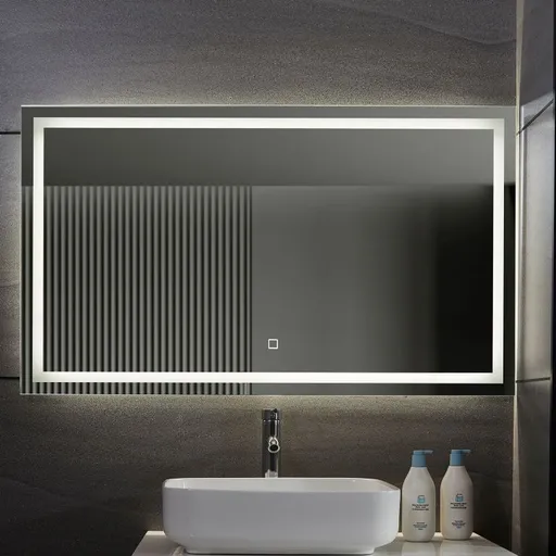 Aquamarin Koupelnové zrcadlo s LED osvětlením, 120 x 70 cm 80782